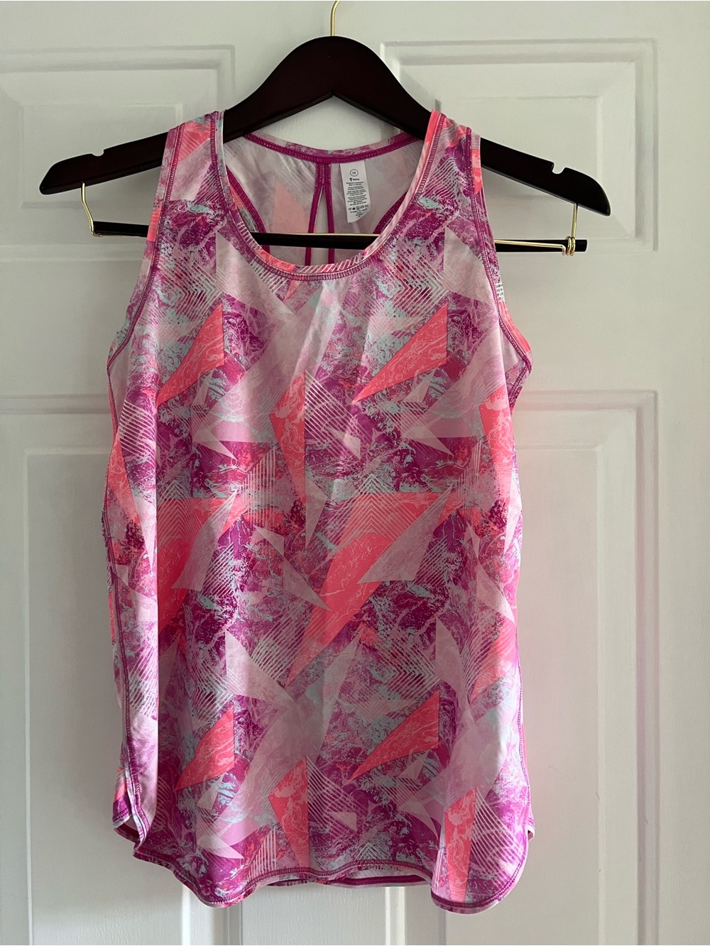 Ivivva Pink & Coral Performance Tank with Keyhole Back